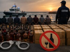 દરિયામાં દારૂની હેરાફેરીનો કસ્ટમ વિભાગે ભાંડો ફોડ્યો: પારડી પાસે દરિયામાં બોટમાંથી રૂ. 55 લાખનો જથ્થો સહિત 8 ખેપિયા ઝડપી પાડ્યા